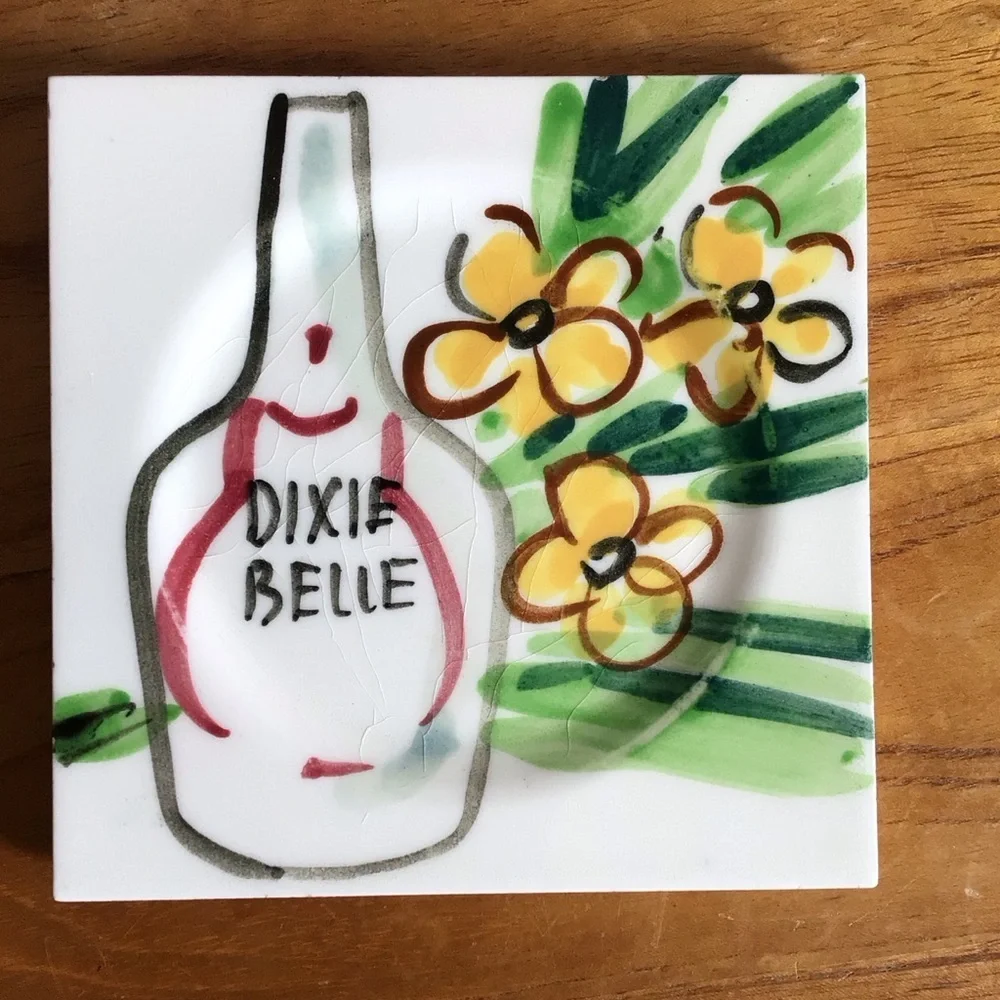 Vintage Dixie Belle Ceramic Coaster Set
